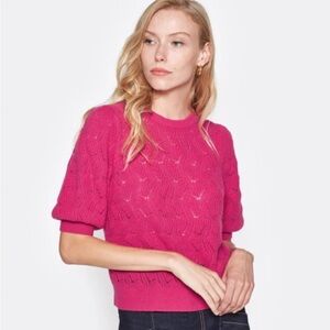 Joie fuchsia cashmere/wool Jenise sweater